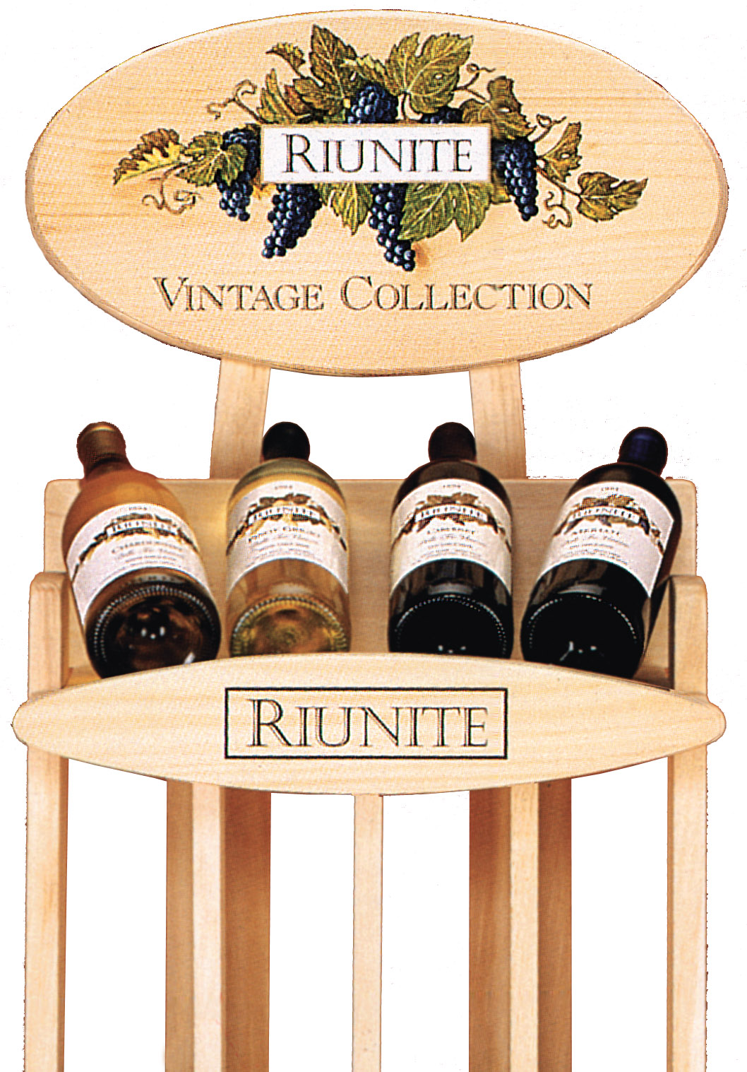 Wood wine display for stores